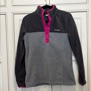 Columbia Gray and Pink Fleece Pullover